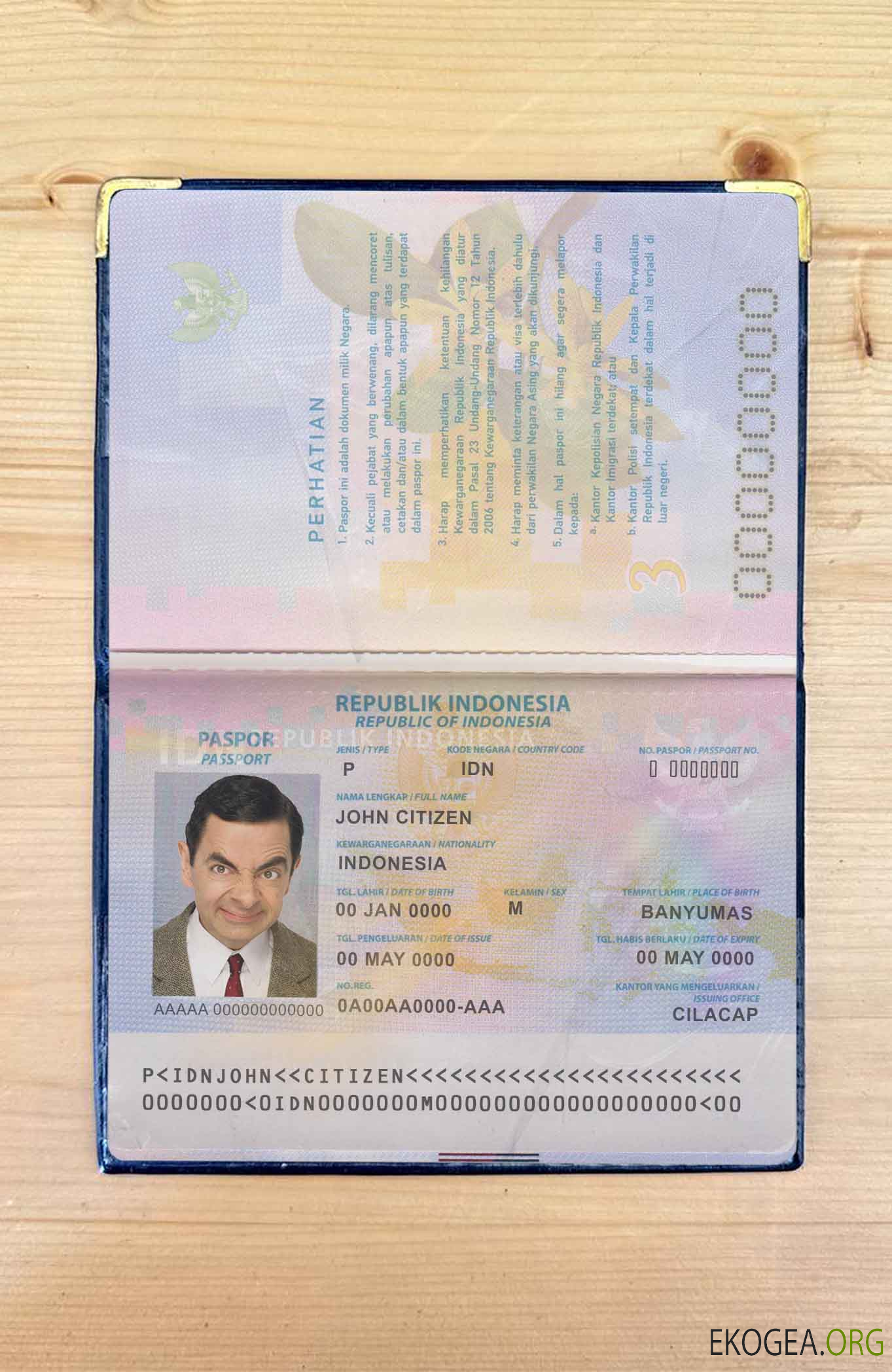 Look photo du col indonésien